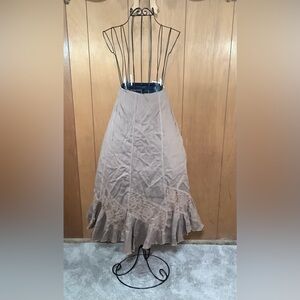 Nine West Brown Maxi Skirt with Lace Detail